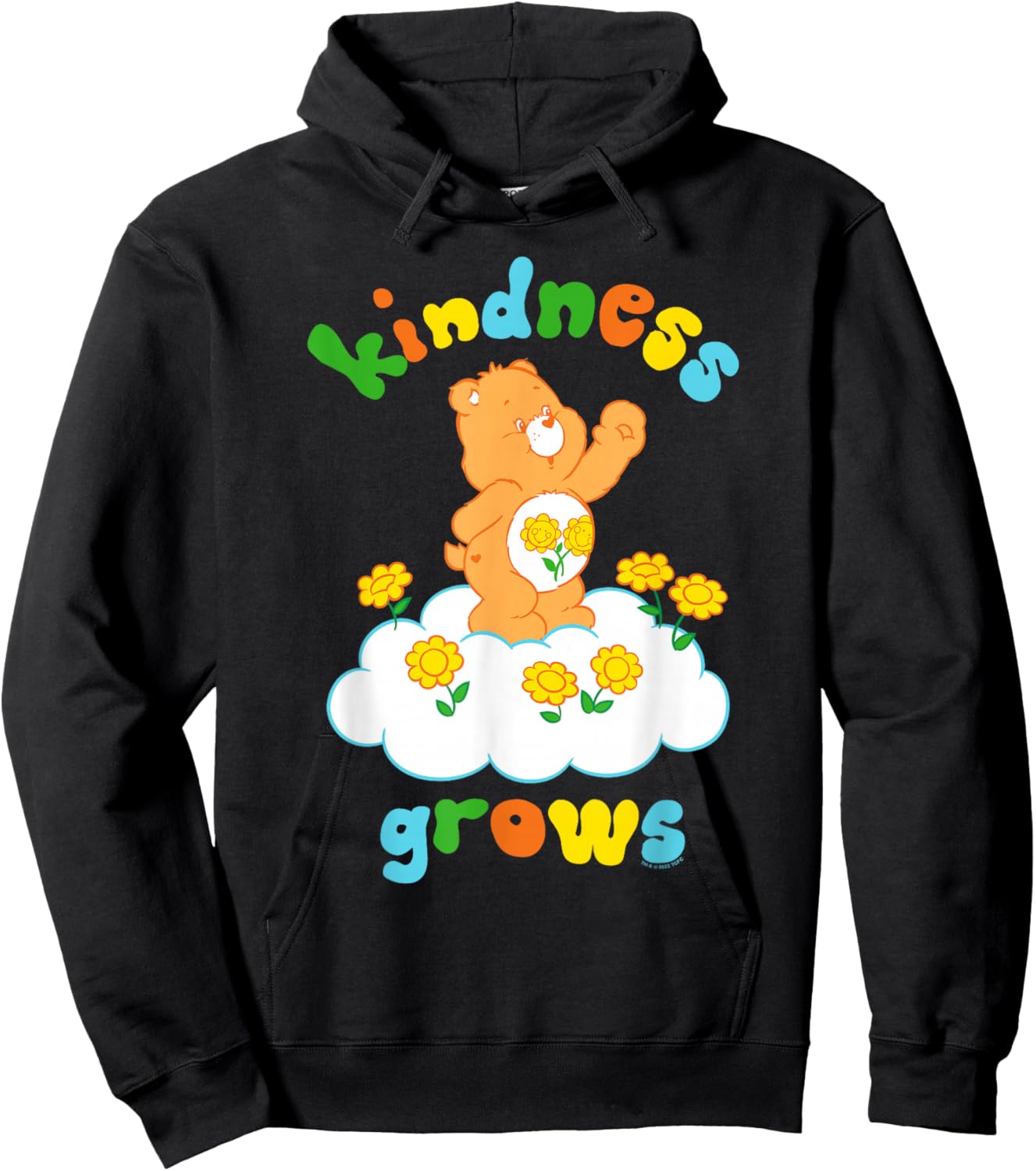 Care Bears Friend Bear Kindness Grows Cute Rainbow Text Hoodie - Hoodie | Black
