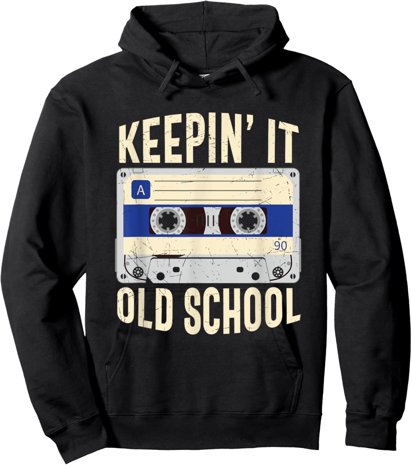 Old School Hip Hop 90s Mixtape Graphic Hoodie - Hoodie | Black