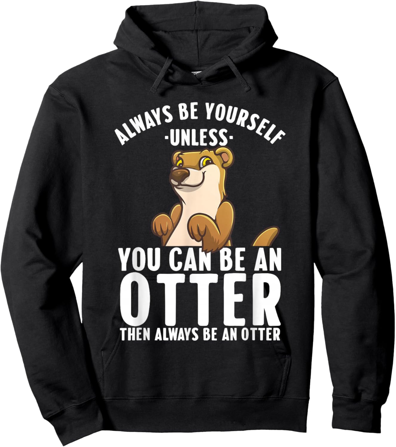 Cute Otter Design Women Sea River Otter Wild Animal Hoodie - Hoodie | Black