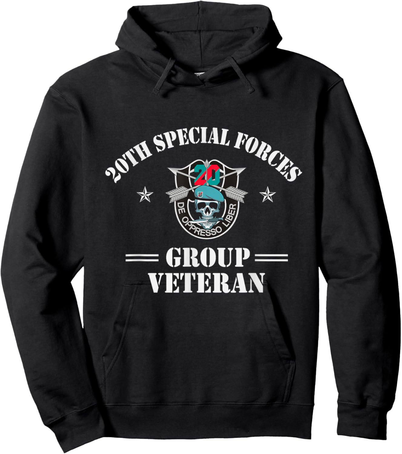 20th Special Forces Group Veteran 20th SFG 4th of July Hoodie - Hoodie | Black