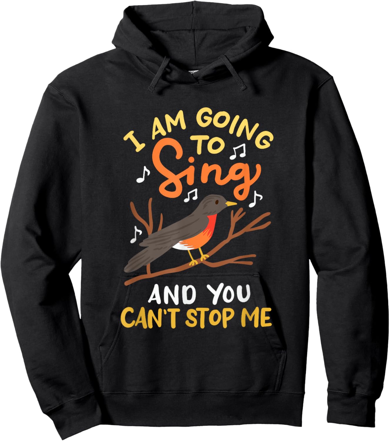 RED ROBIN: I'm Going To Sing, bird nerds, songbird lovers Hoodie - Hoodie | Black