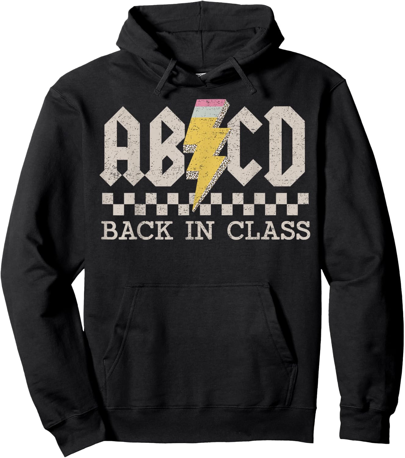 Retro Teacher Tour ABCD Back to School Back in Class Rock Men Women Girls Kids Hoodie - Hoodie | Black