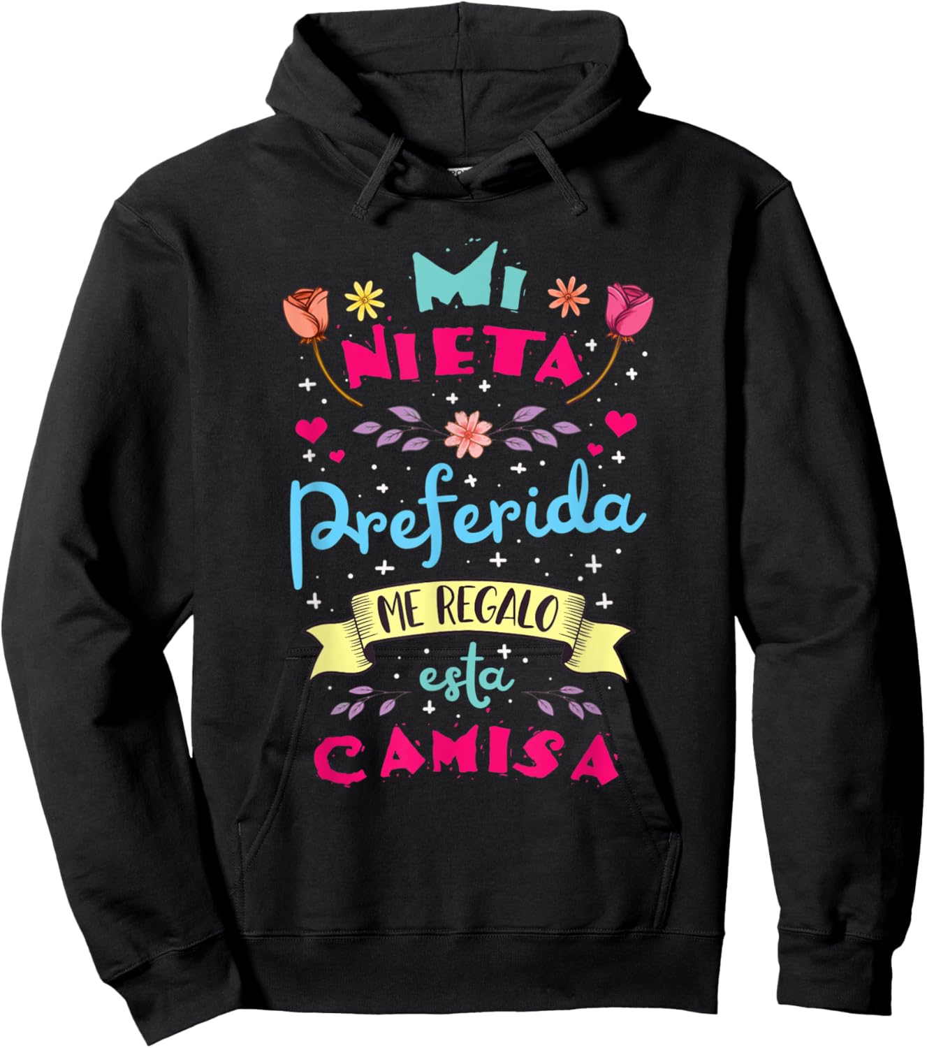 Mi Nieta Favorita regalo de cumpleanos para Abuela y Abuelo Hoodie - Hoodie | Black
