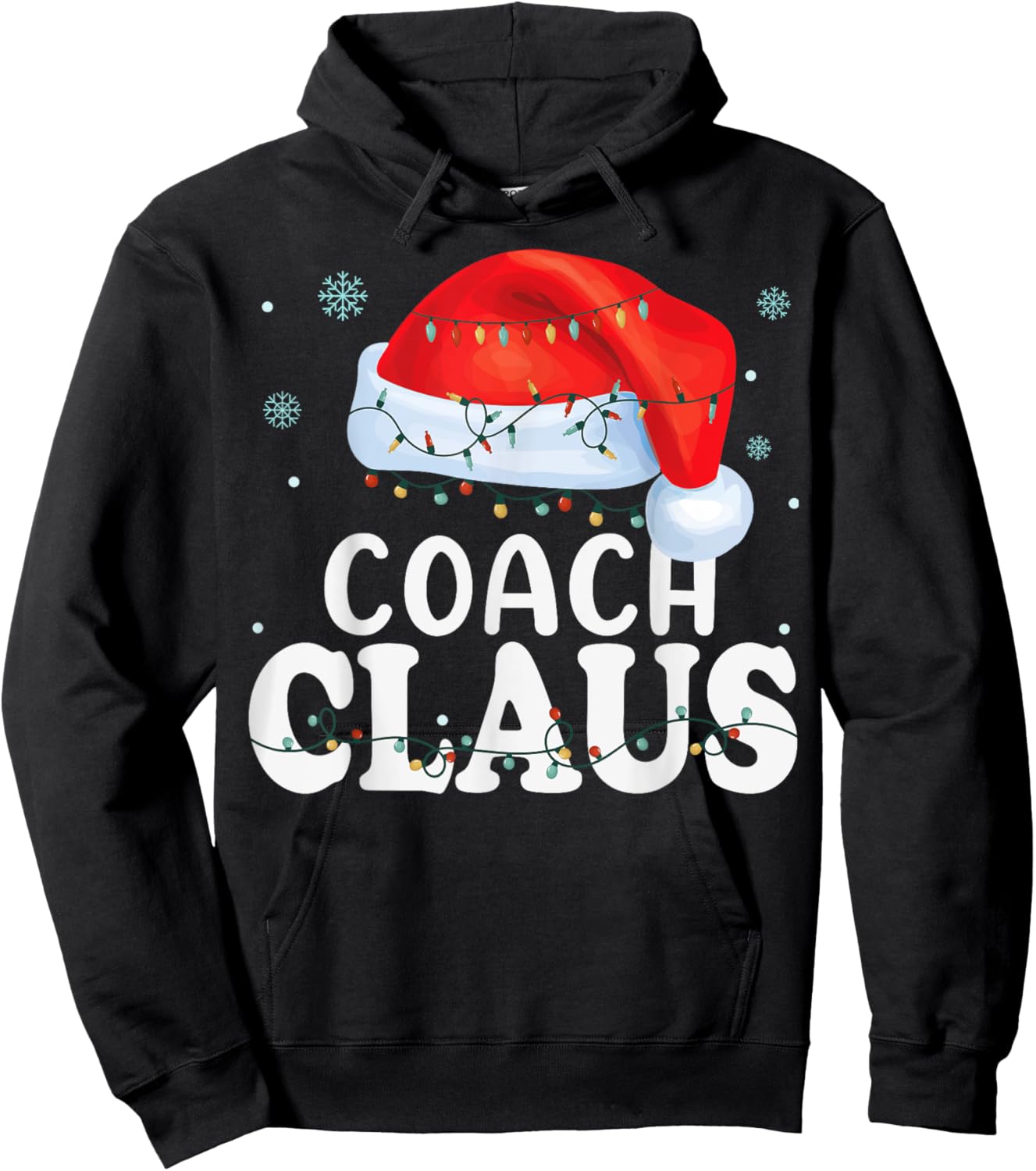 Coach Santa Claus Christmas Funny Matching Costume Hoodie - Hoodie | Black