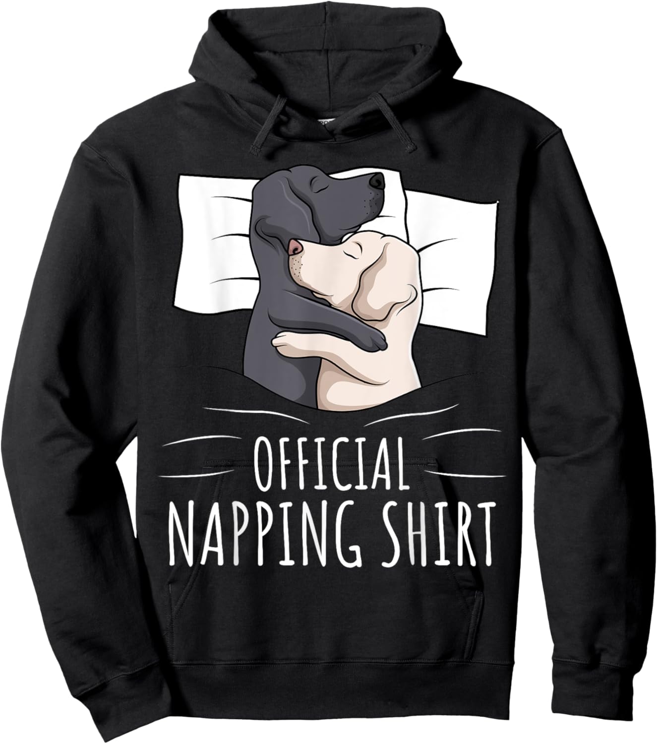 Sleeping Labrador Retriever Lab Dog Official Napping Men Women Girls Kids Hoodie - Hoodie | Black