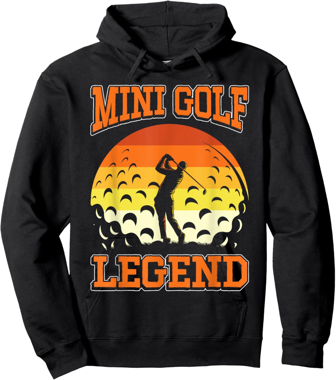 Vintage Retro Mini Golf Champion Funny mini Golfer Sport Hoodie - Hoodie | Black