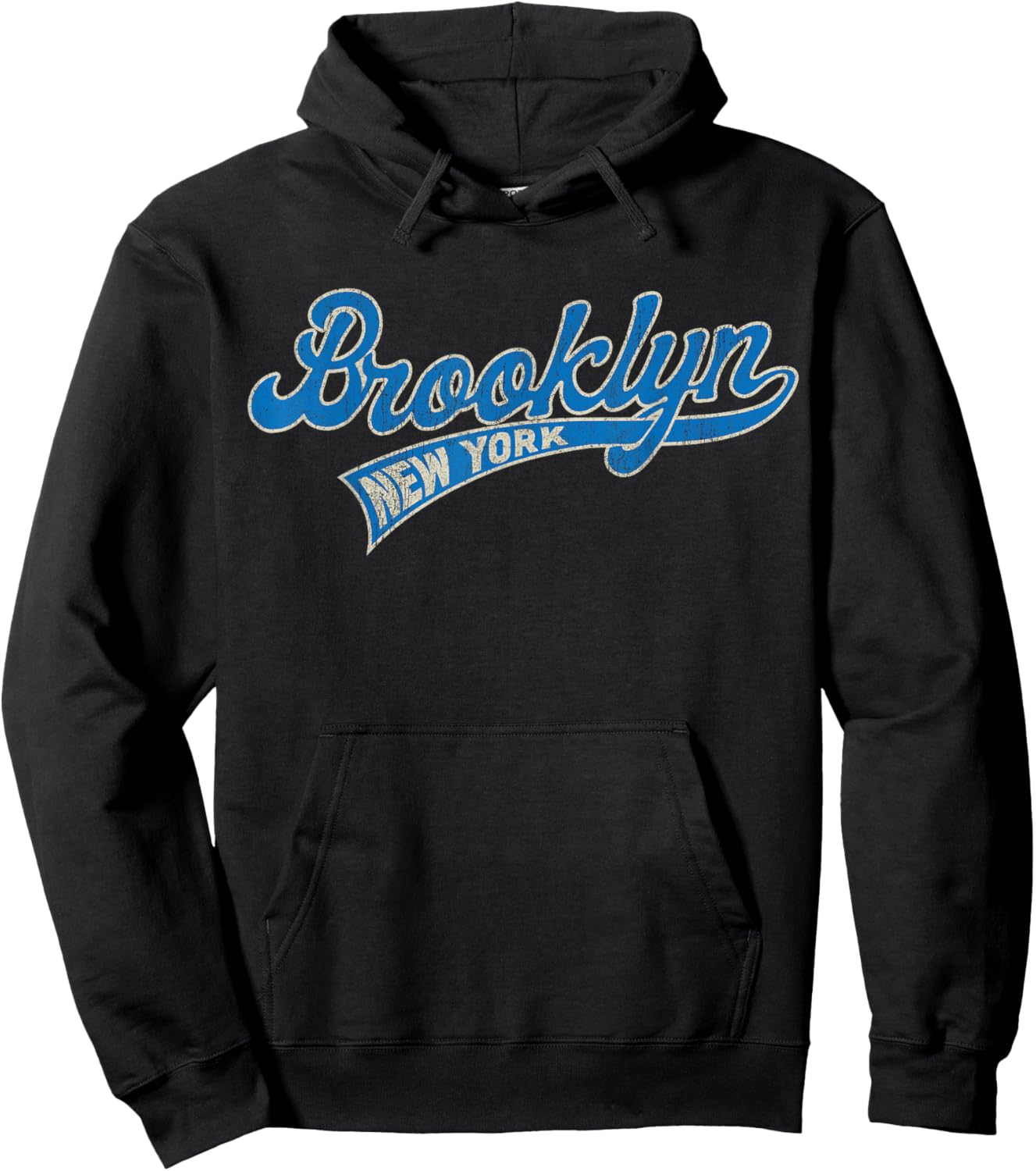 Vintage Style Faded.Brooklyn & Women Hoodie - Hoodie | Black
