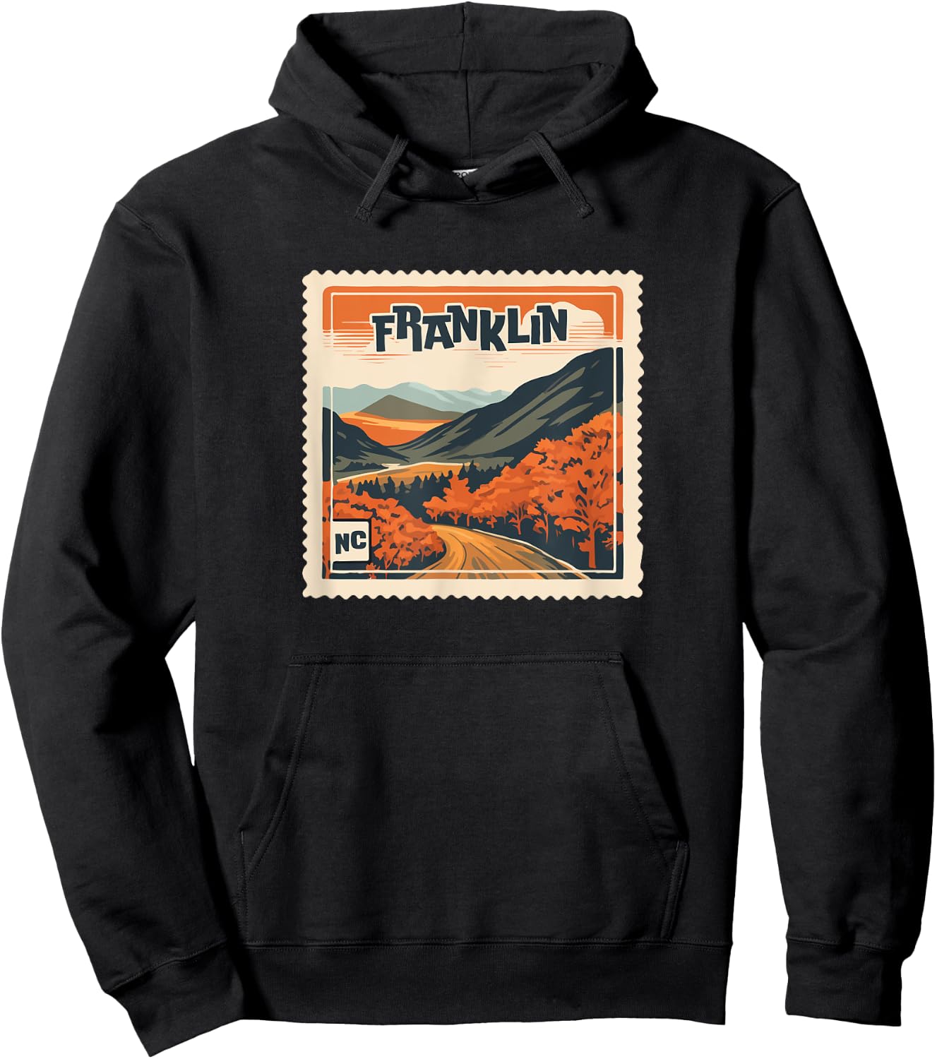 Franklin NC Mountain Franklin NC Travel Hiking Vacation Hoodie - Hoodie | Black