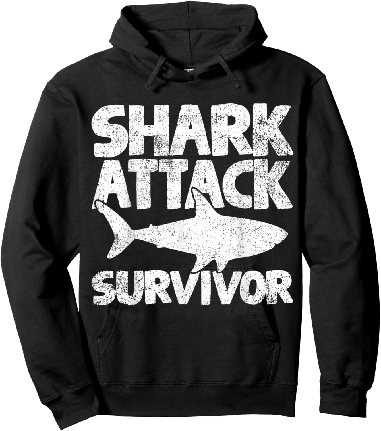 Shark Attack Survivor Hoodie - Hoodie | Black