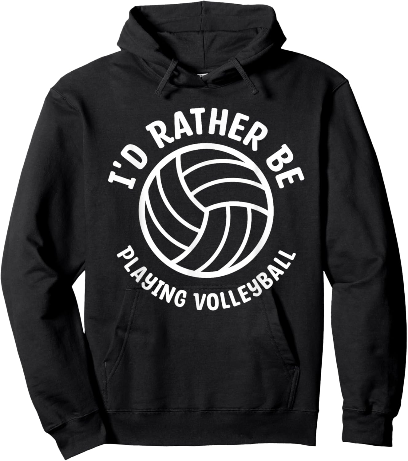 I'd Rather Be Playing Volleyball Hoodie - Hoodie | Black