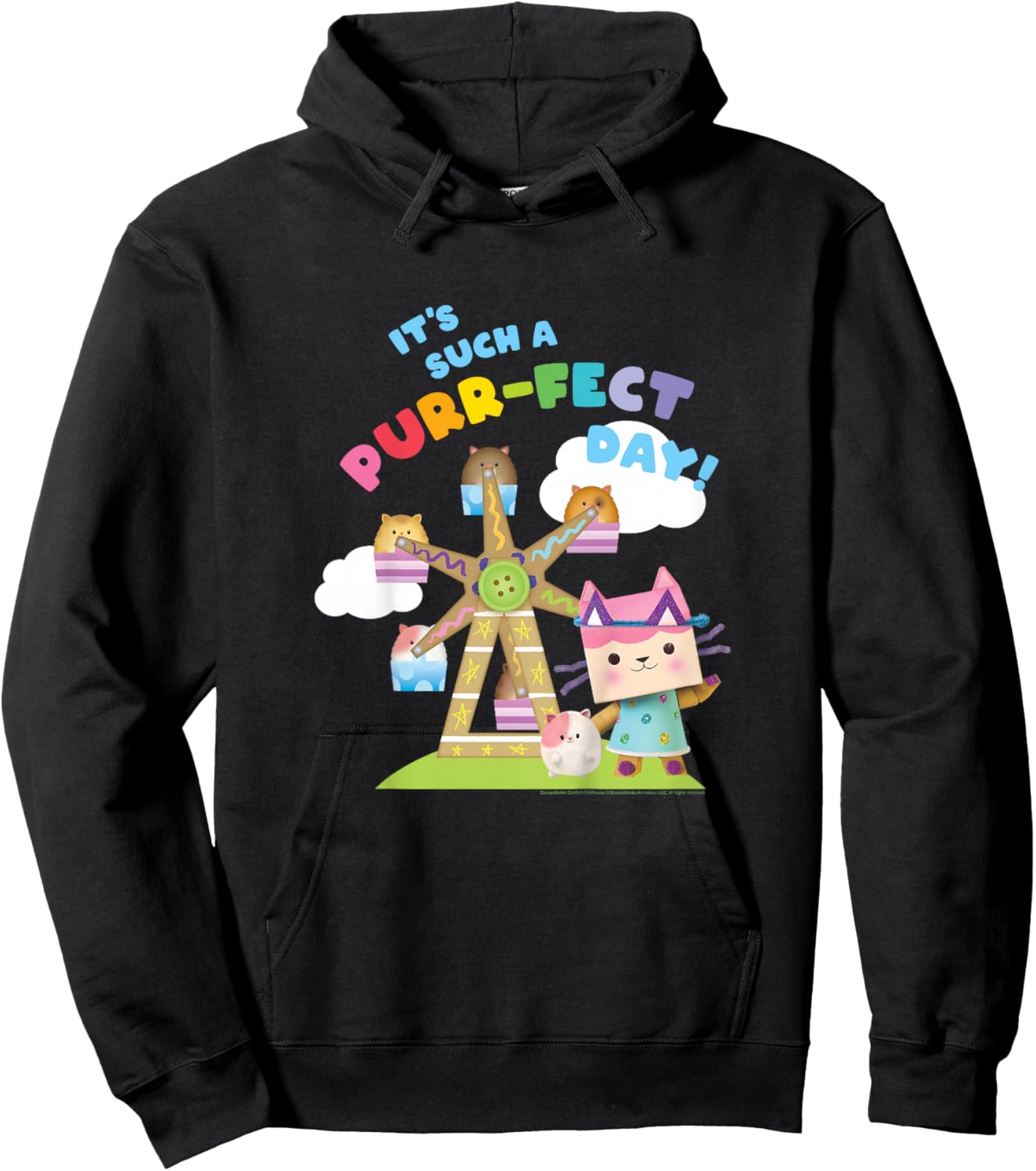 Gabby's Dollhouse Baby Box Purr-FECT Day! Youth Hoodie - Hoodie | Black