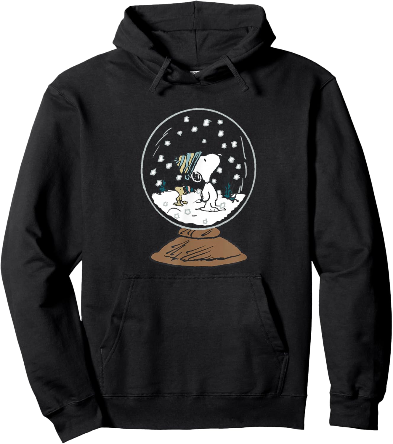 Peanuts Snoopy Woodstock Snowglobe Hoodie - Hoodie | Black