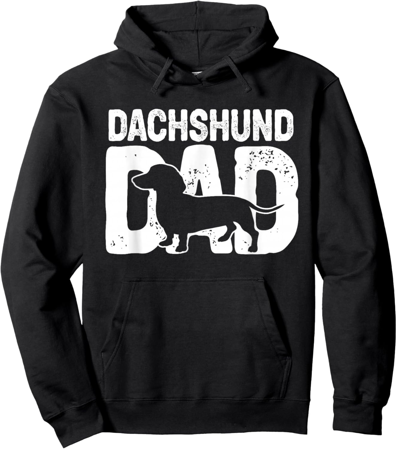 Funny Dachshund Dad Dog Lover Doxie Father Wiener Dog Owner Hoodie - Hoodie | Black