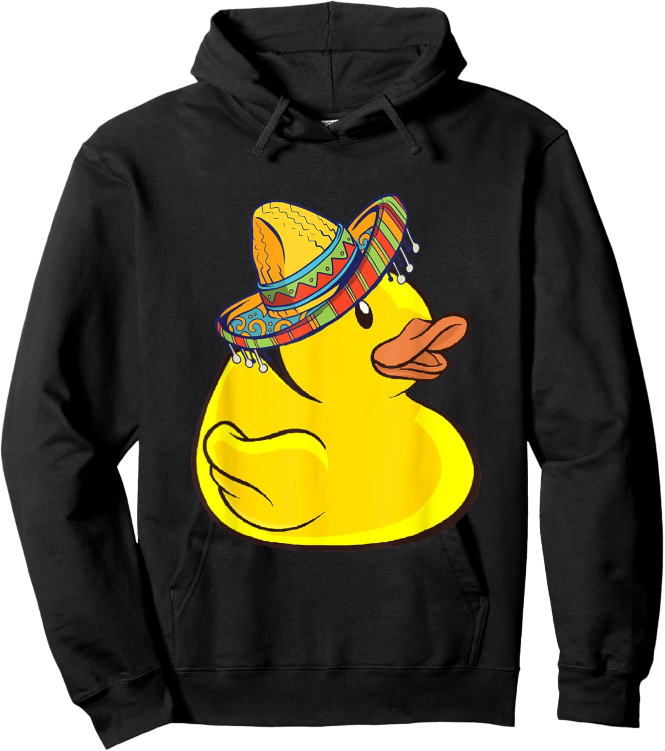 Rubber Duck Sombrero Mexico Cute Duckie Rubber Duck Lover Hoodie - Hoodie | Black