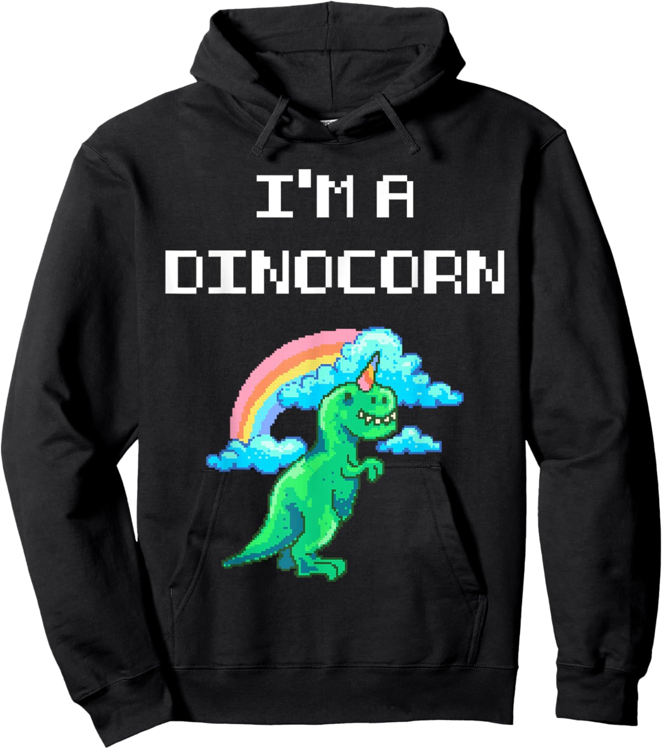 I am a dinocorn funny dinosaurs unicorn fantasy animal lover Hoodie - Hoodie | Black
