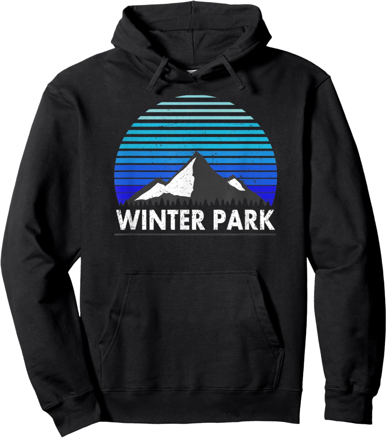 Winter Park Colorado Bluebird Mountain Hoodie - Hoodie | Black