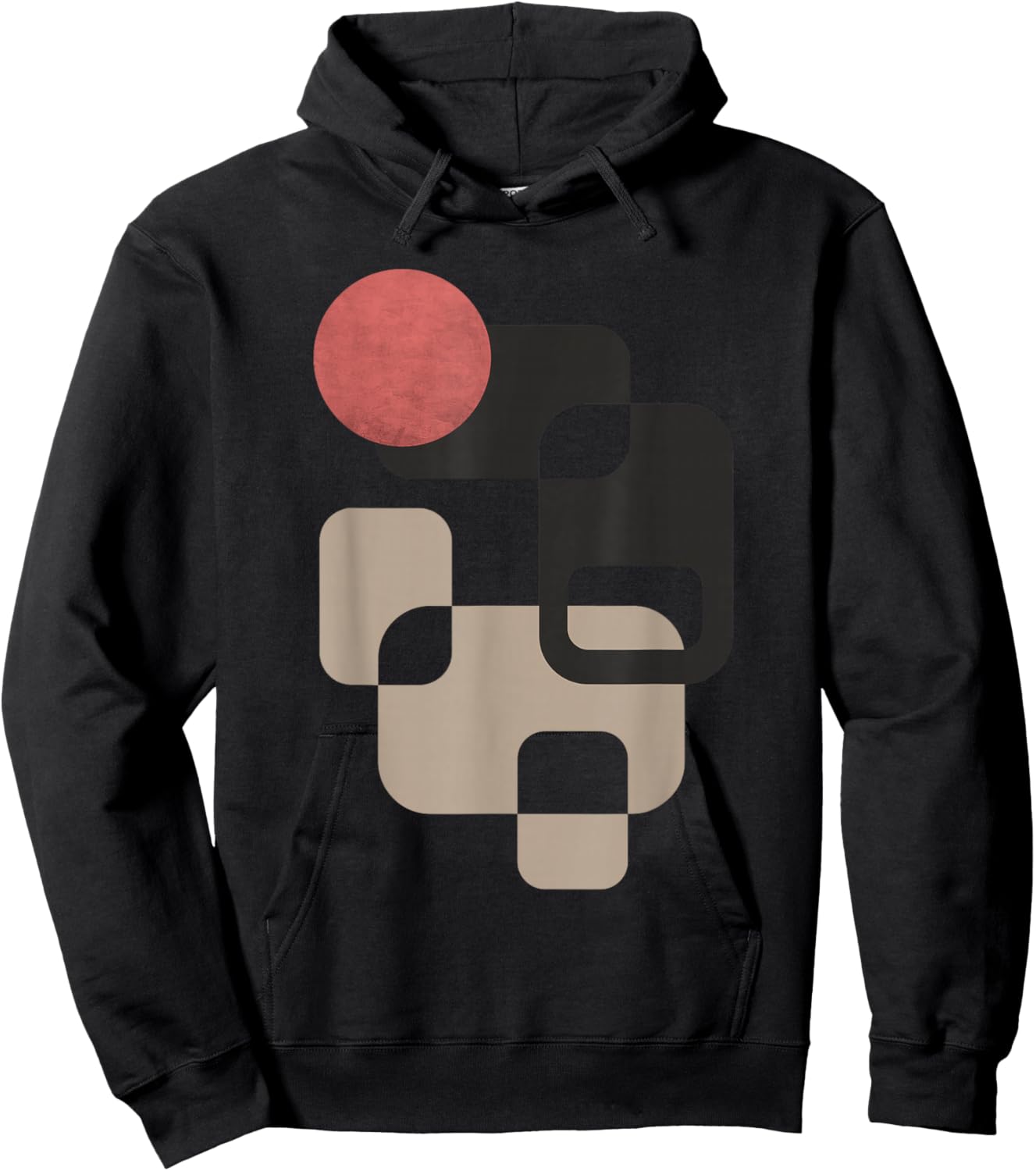 Retro Geometric Shapes Hoodie - Hoodie | Black