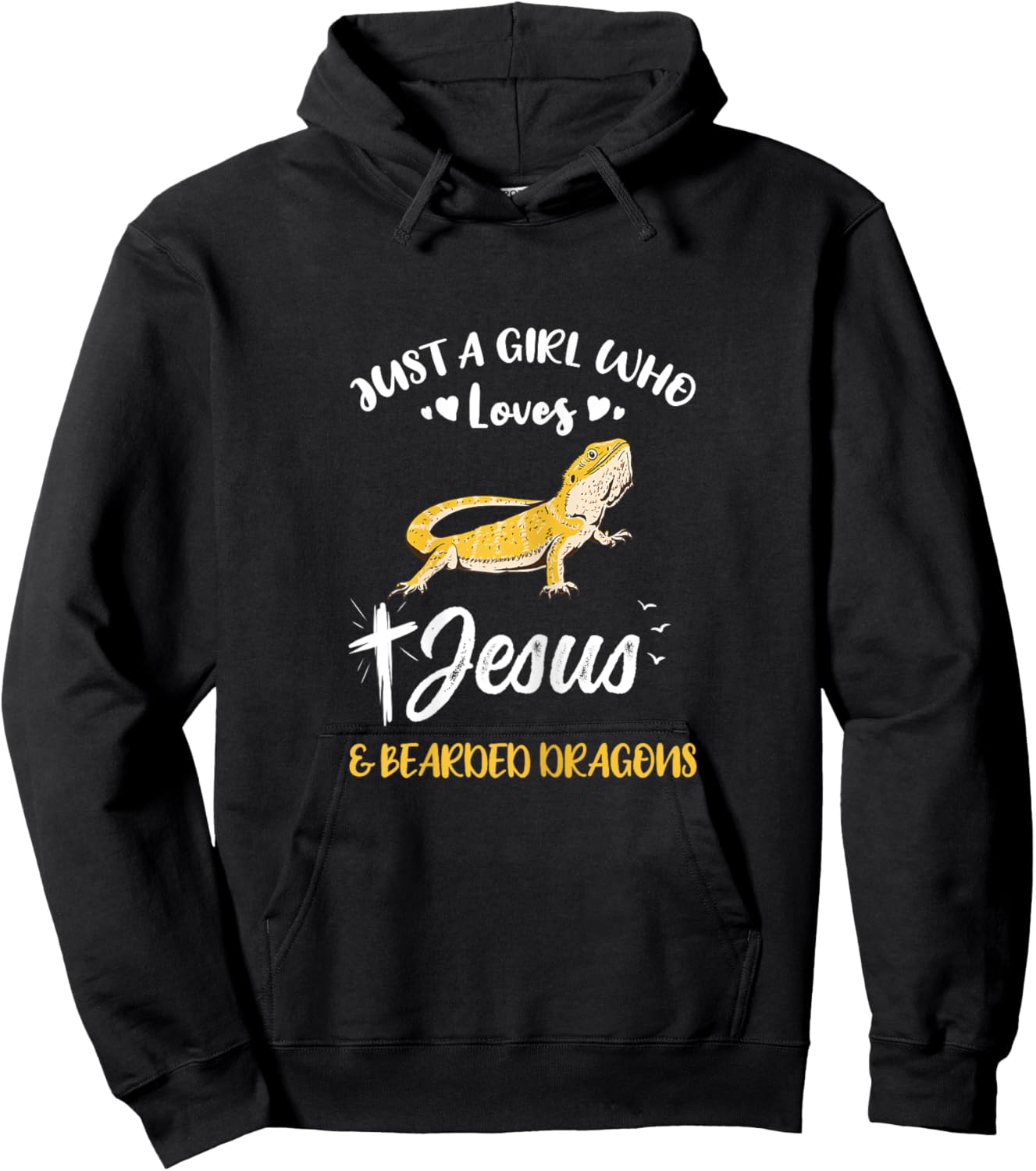 Just A Girl Who Loves Jesus And Bearded Dragons Hoodie - Hoodie | Black
