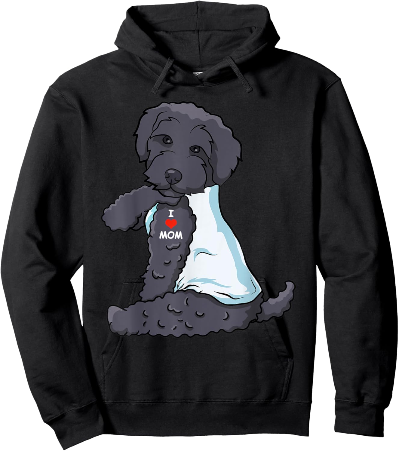 I Love Mom Tattoo Schnoodle Mom Dog Lover Women Hoodie - Hoodie | Black