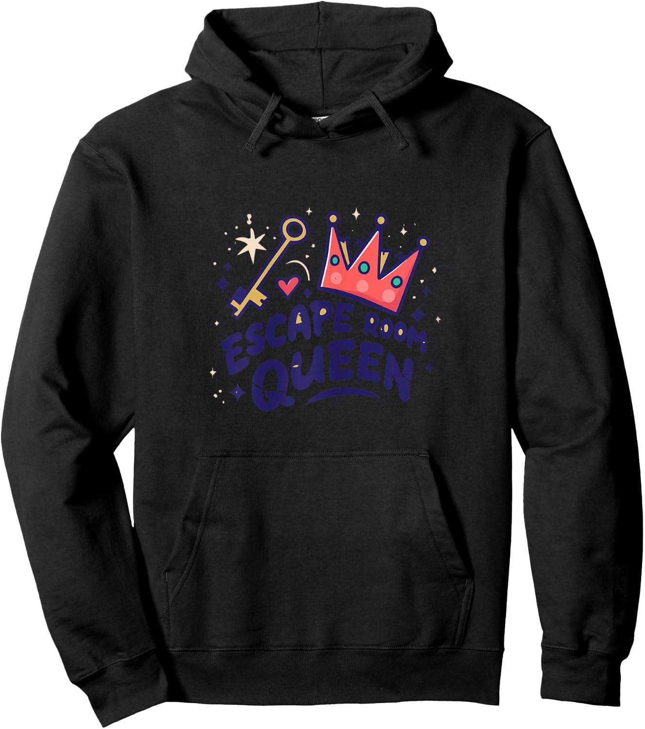 Birthday Party Favor | Girls Teens Escape Room Queen Hoodie - Hoodie | Black
