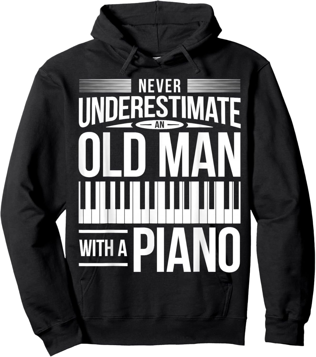 Piano Pianio Piano Player Grandpa Father Musician I Old Man Hoodie - Hoodie | Black