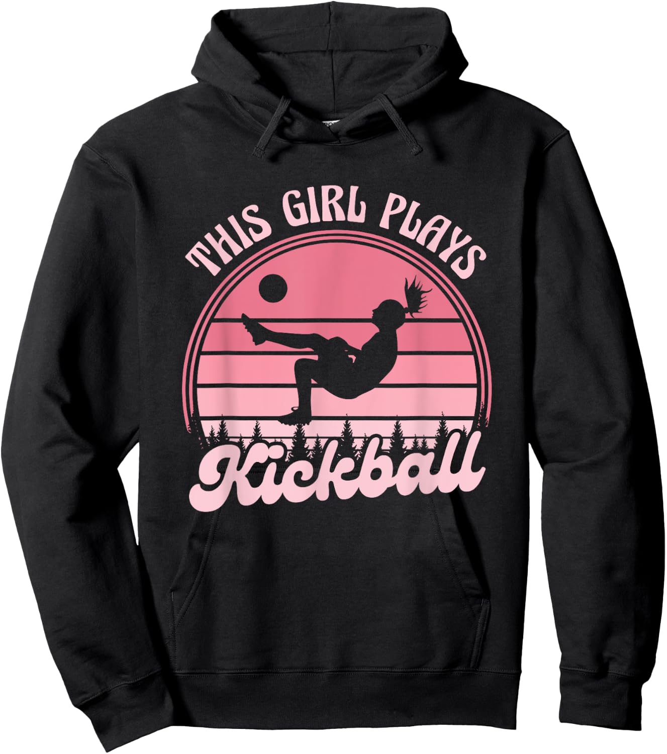 Kickball Lover Funny Kickball Team Sports Girls Kickball Hoodie - Hoodie | Black