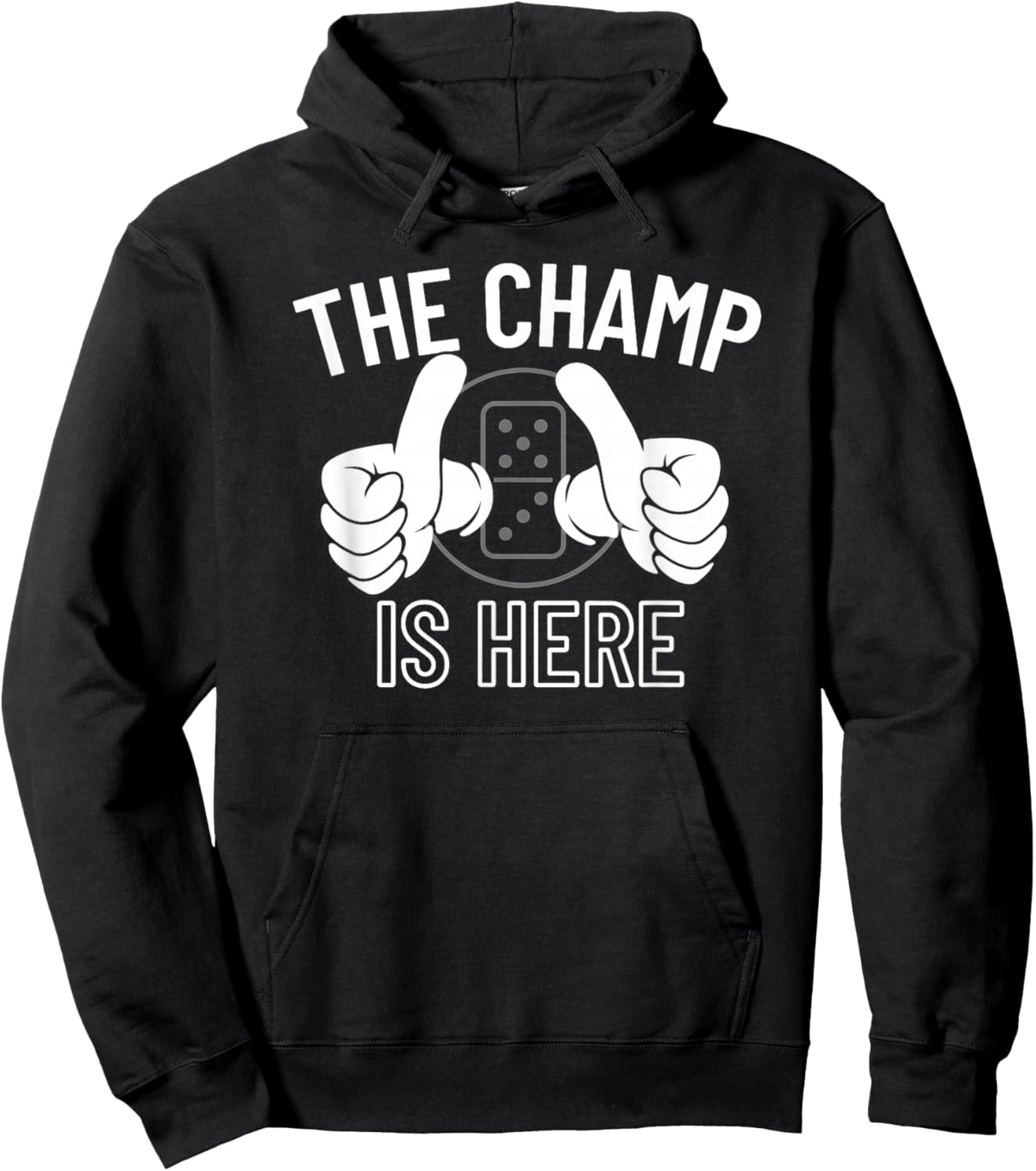 The Champ is Here Dominoes Champion - Dominoes Hoodie - Hoodie | Black