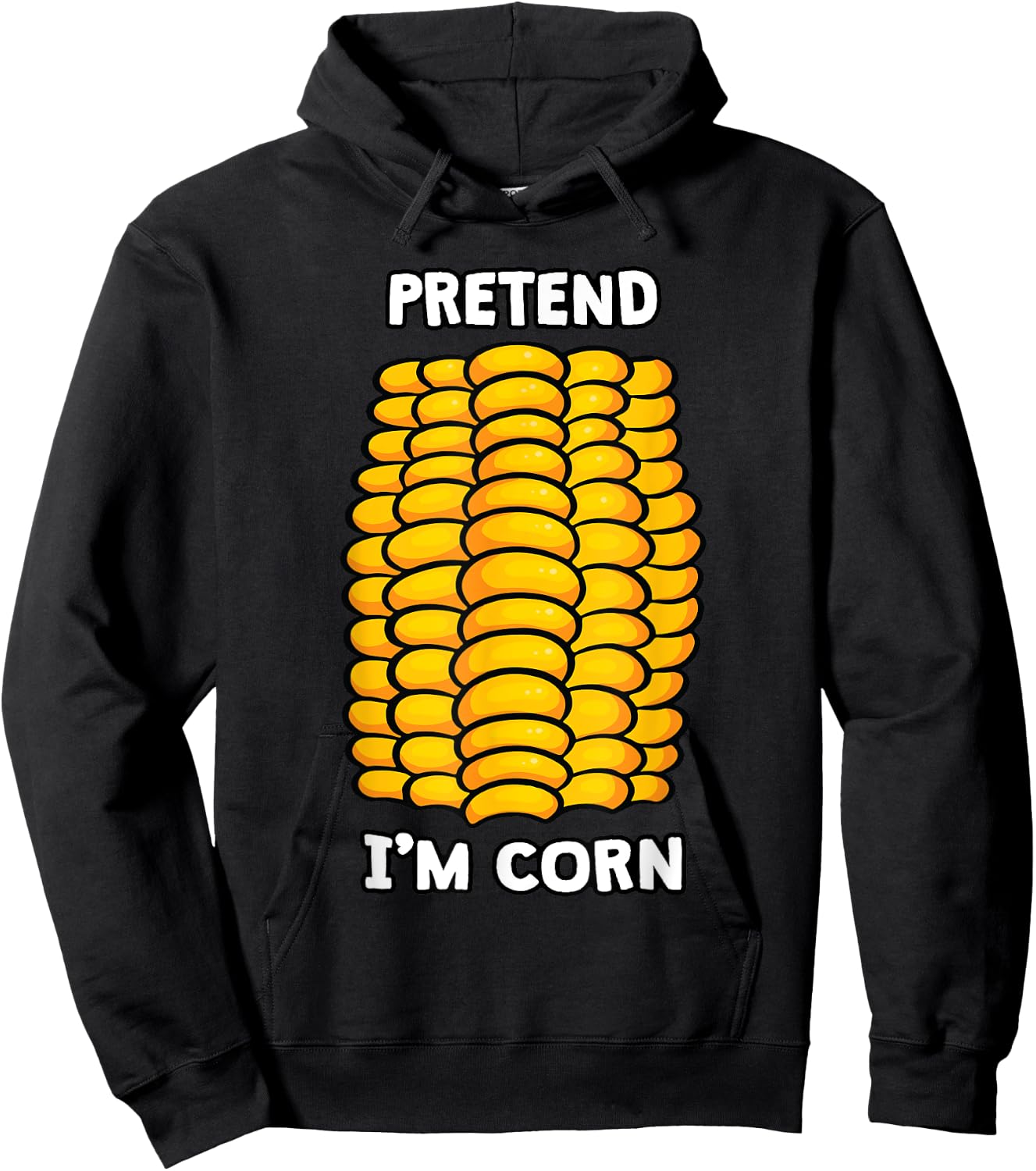 Funny Corn Halloween Cute Pretend I'm Corn Hoodie - Hoodie | Black