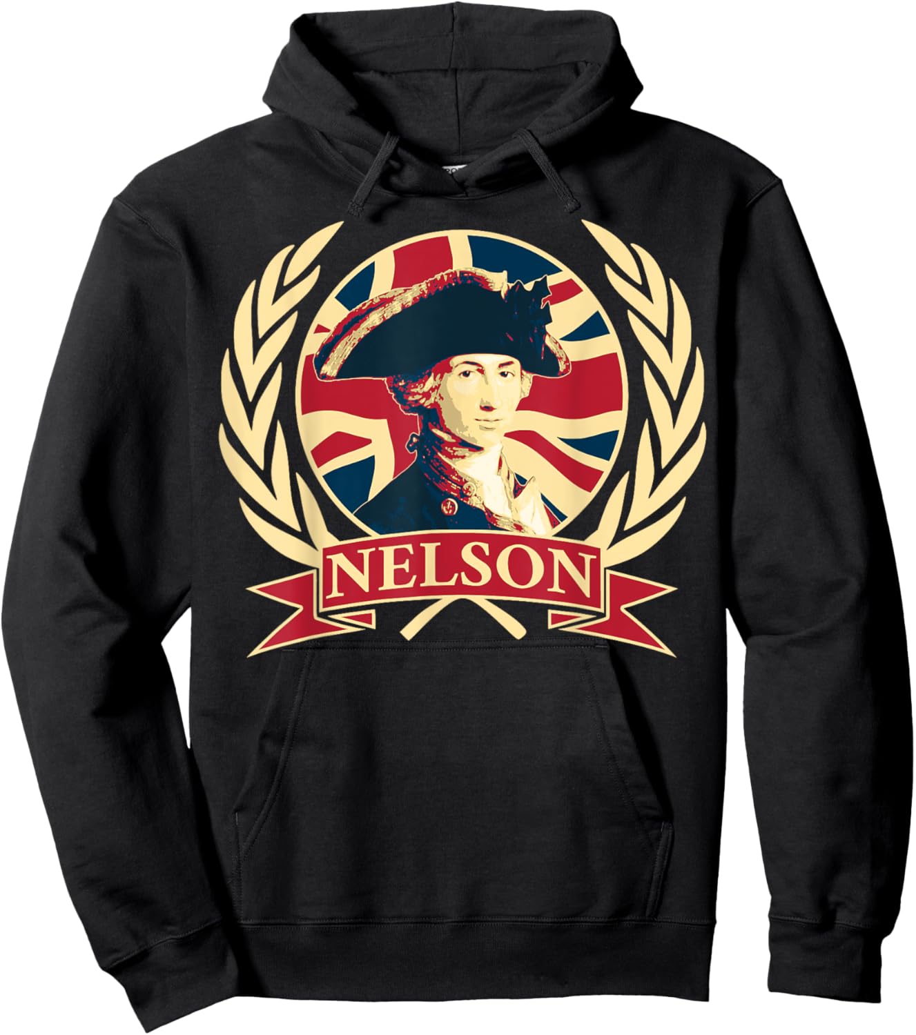 Horatio Nelson. British Flag Propaganda. Hoodie - Hoodie | Black