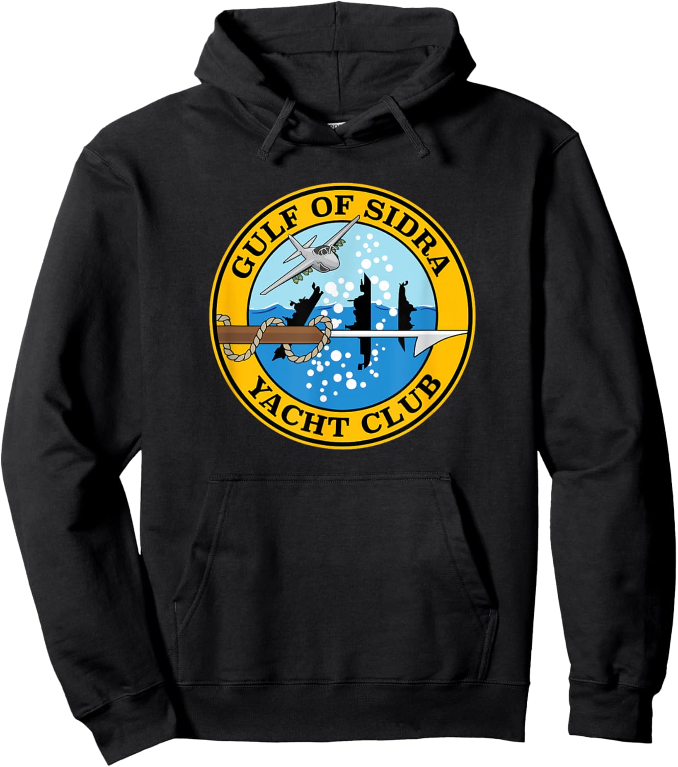 Gulf of Sidra Yacht Club Classic US Naval Sailor Design Hoodie - Hoodie | Black