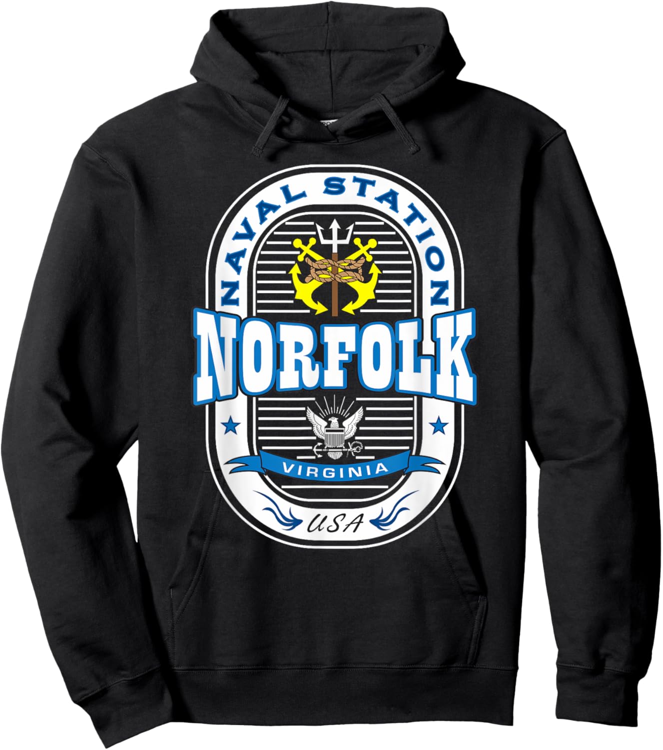 Naval Station Norfolk Virginia Usa Hoodie - Hoodie | Black
