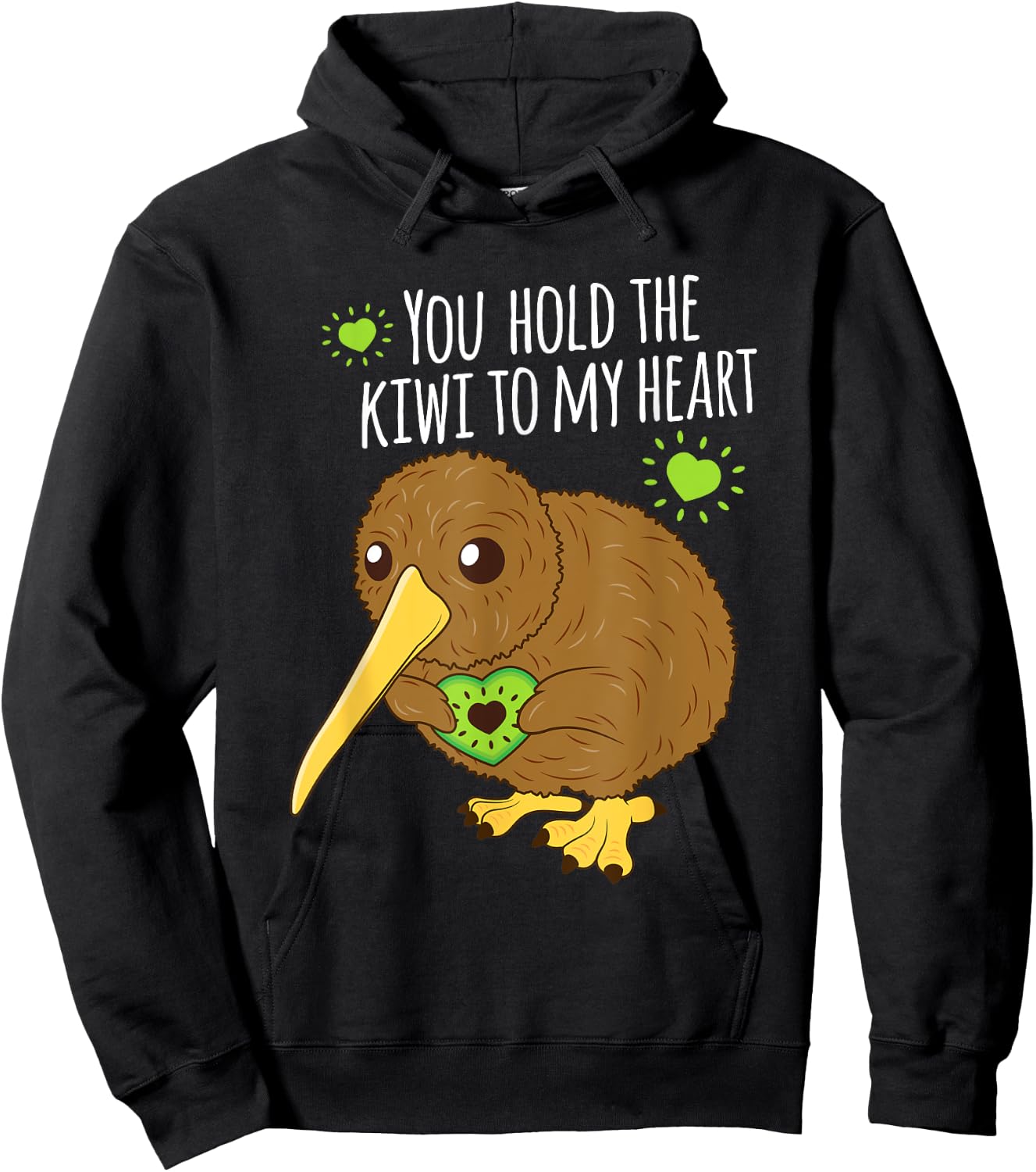 You Hold The Kiwi To My Heart Funny Bird Fruit Lovers Outfit Hoodie - Hoodie | Black