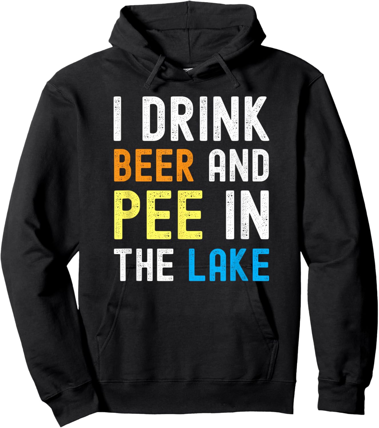 I Drink Beer I Pee In The Lake Funny Summer Vacation Women Hoodie - Hoodie | Black