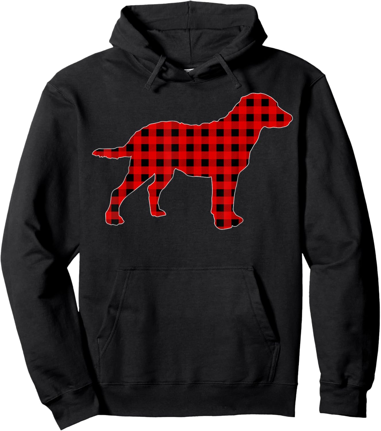 Buffalo Plaid Chesapeake Bay Retriever Dog Christmas Pajama Hoodie - Hoodie | Black