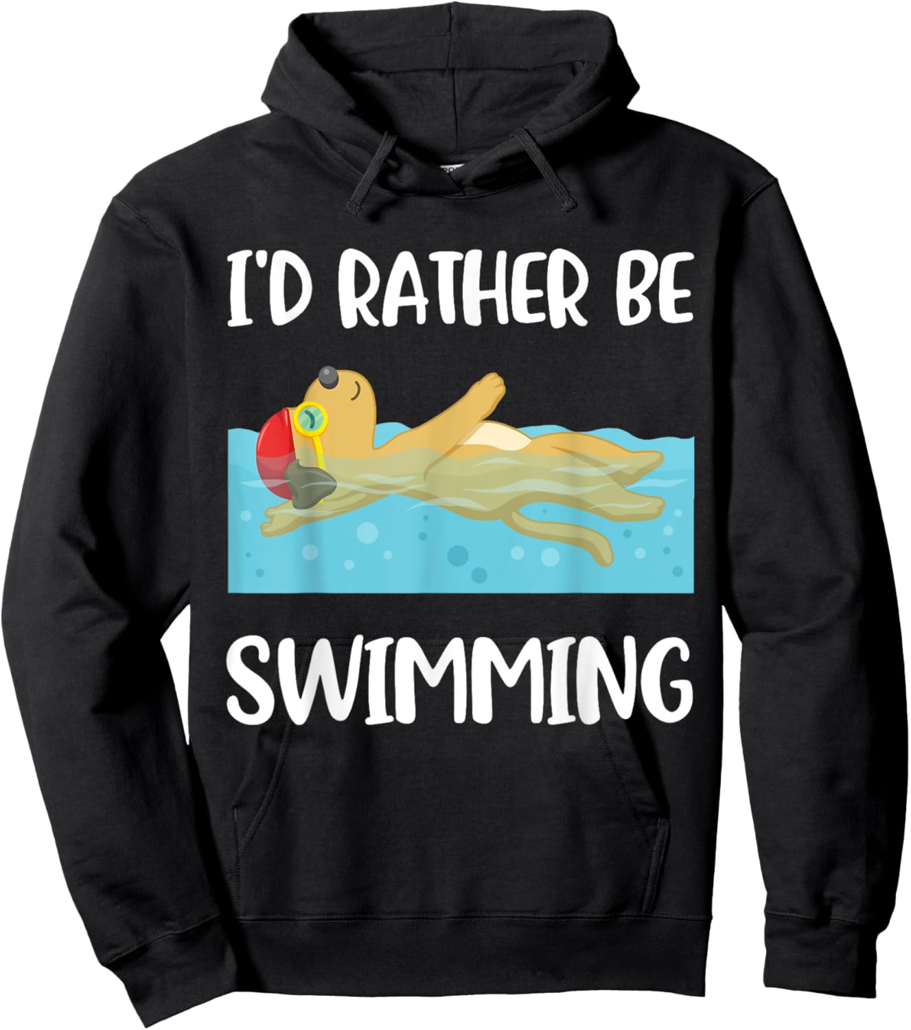Id Rather Be Swimming Hoodie - Hoodie | Black