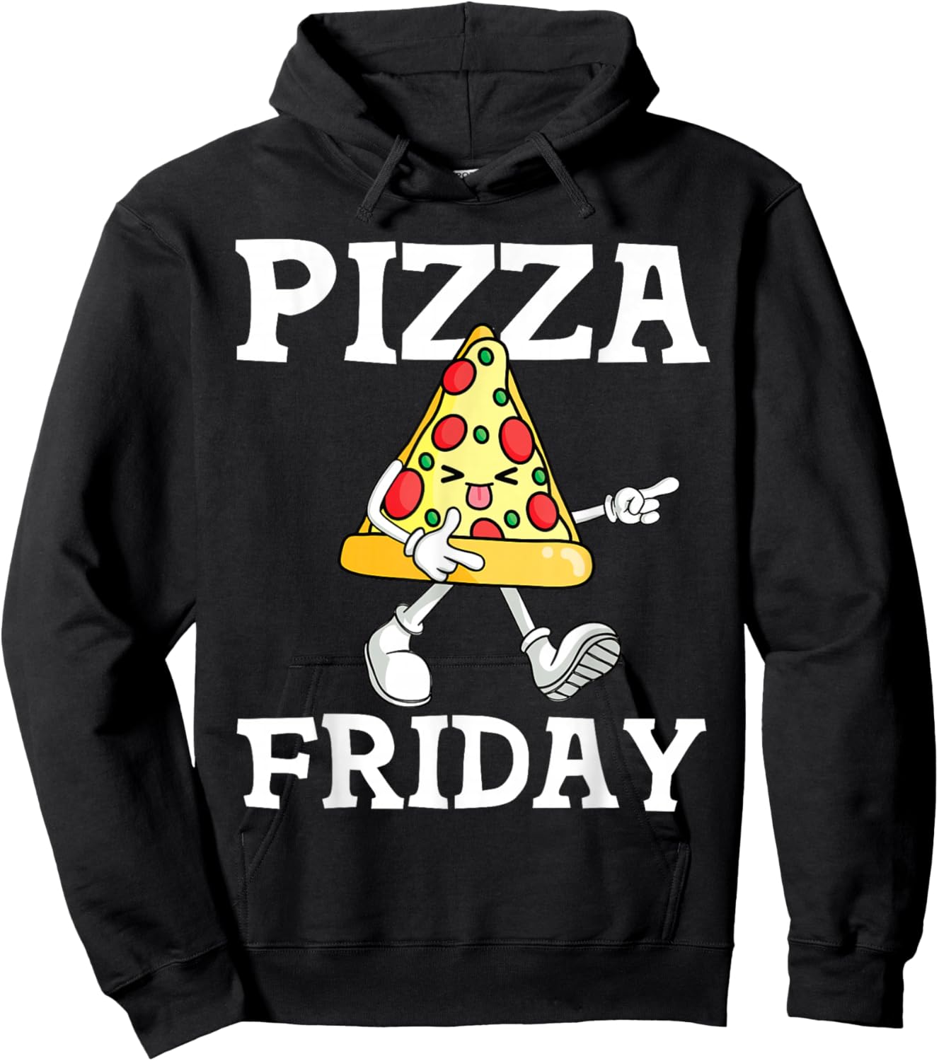 Funny Pizza Friday Pizza Slice For Pepperoni Lover Hoodie - Hoodie | Black