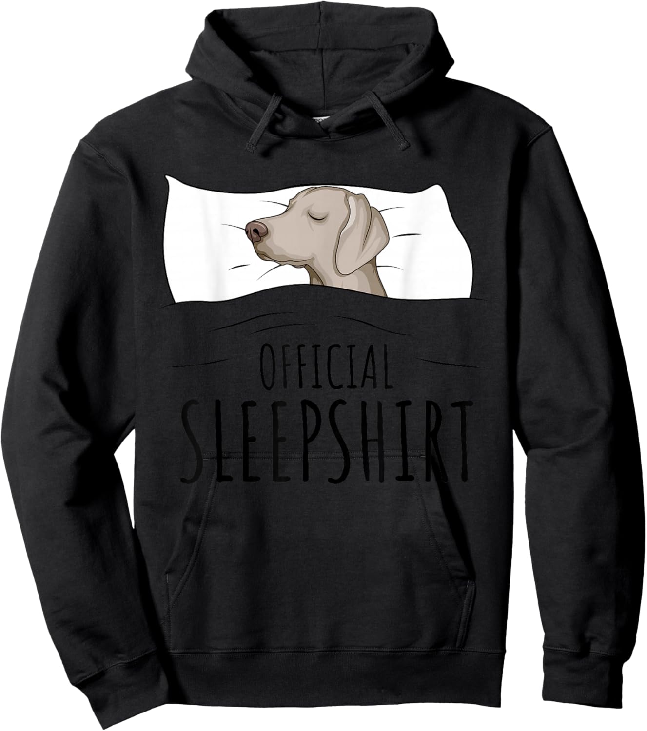 Weimaraner Dog Official Sleepshirt Hoodie - Hoodie | Black