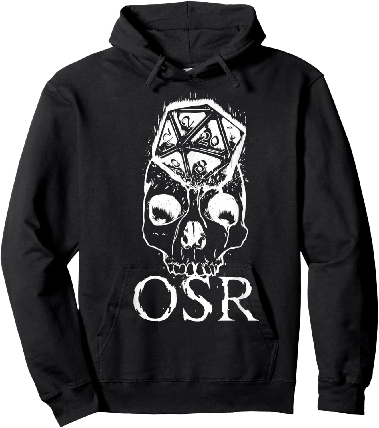 OSR RPG Roleplaying Games D20 Skull Old School Revival Hoodie - Hoodie | Black