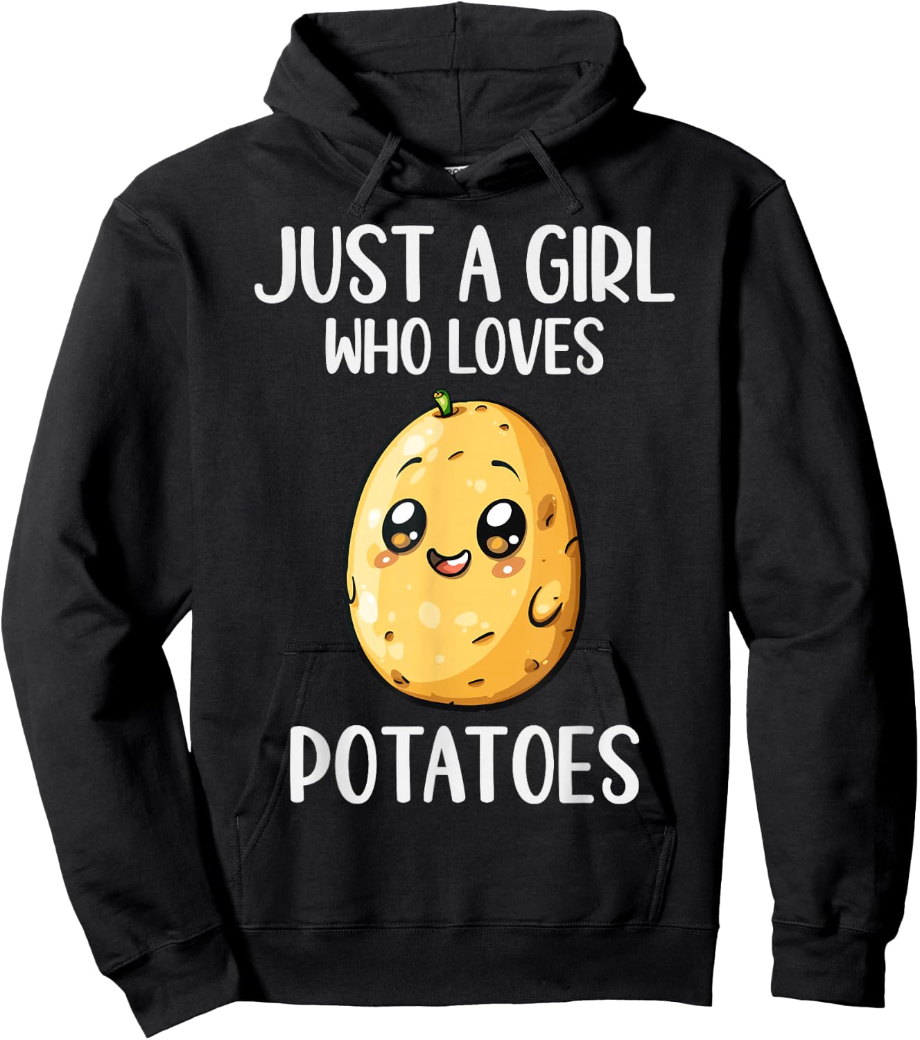 Funny Potatoes Lovers Gift Just A Girl Who Loves Potatoes Hoodie - Hoodie | Black