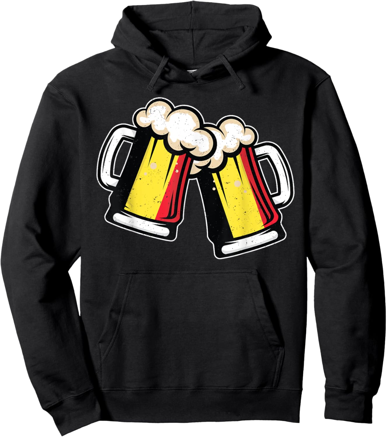 Belgium Flag Beer Mug - Cool Belgian Beer Hoodie - Hoodie | Black