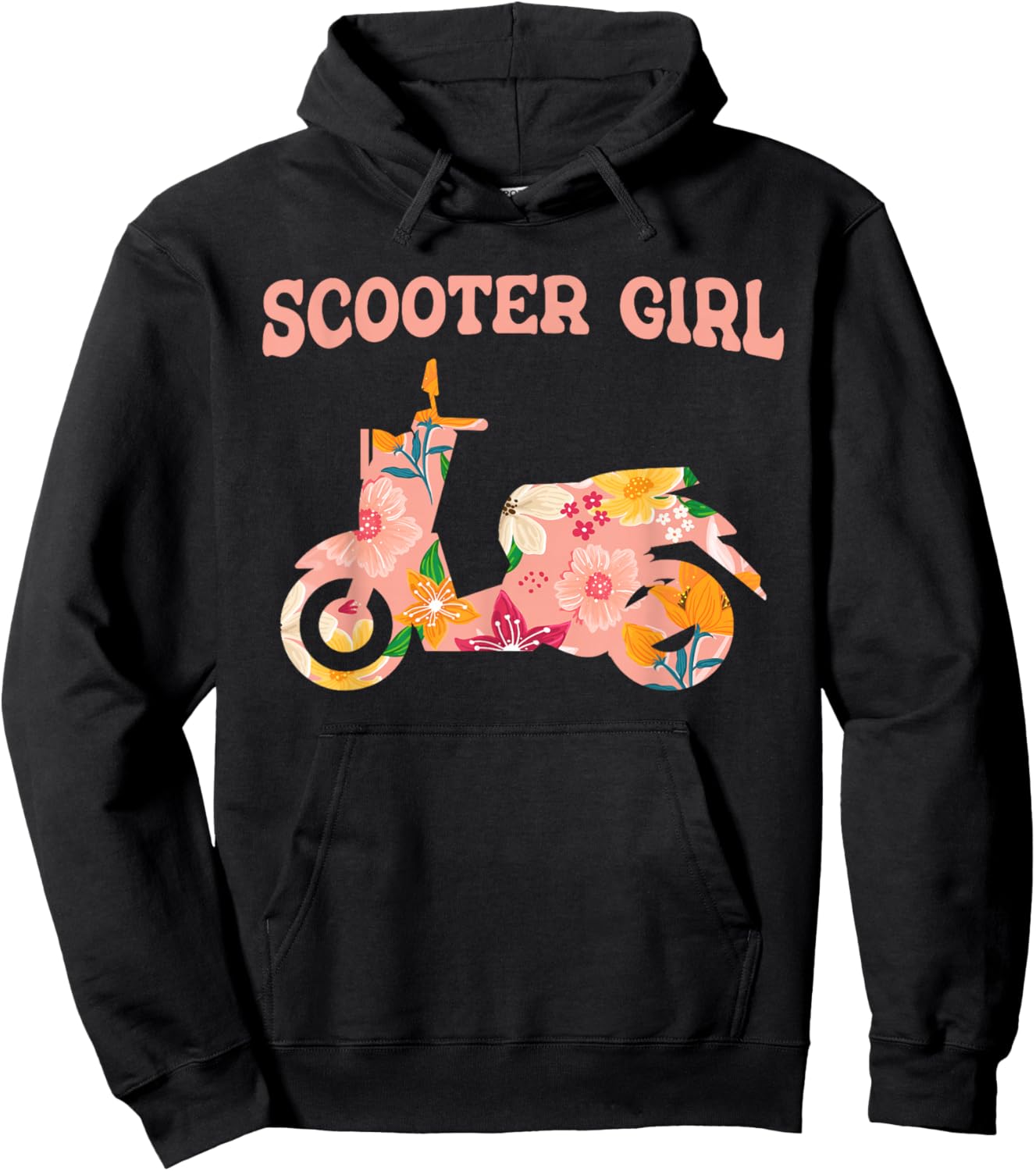 Funny Motor Scooter Bike Motorcycle - Scooter Girl Hoodie - Hoodie | Black