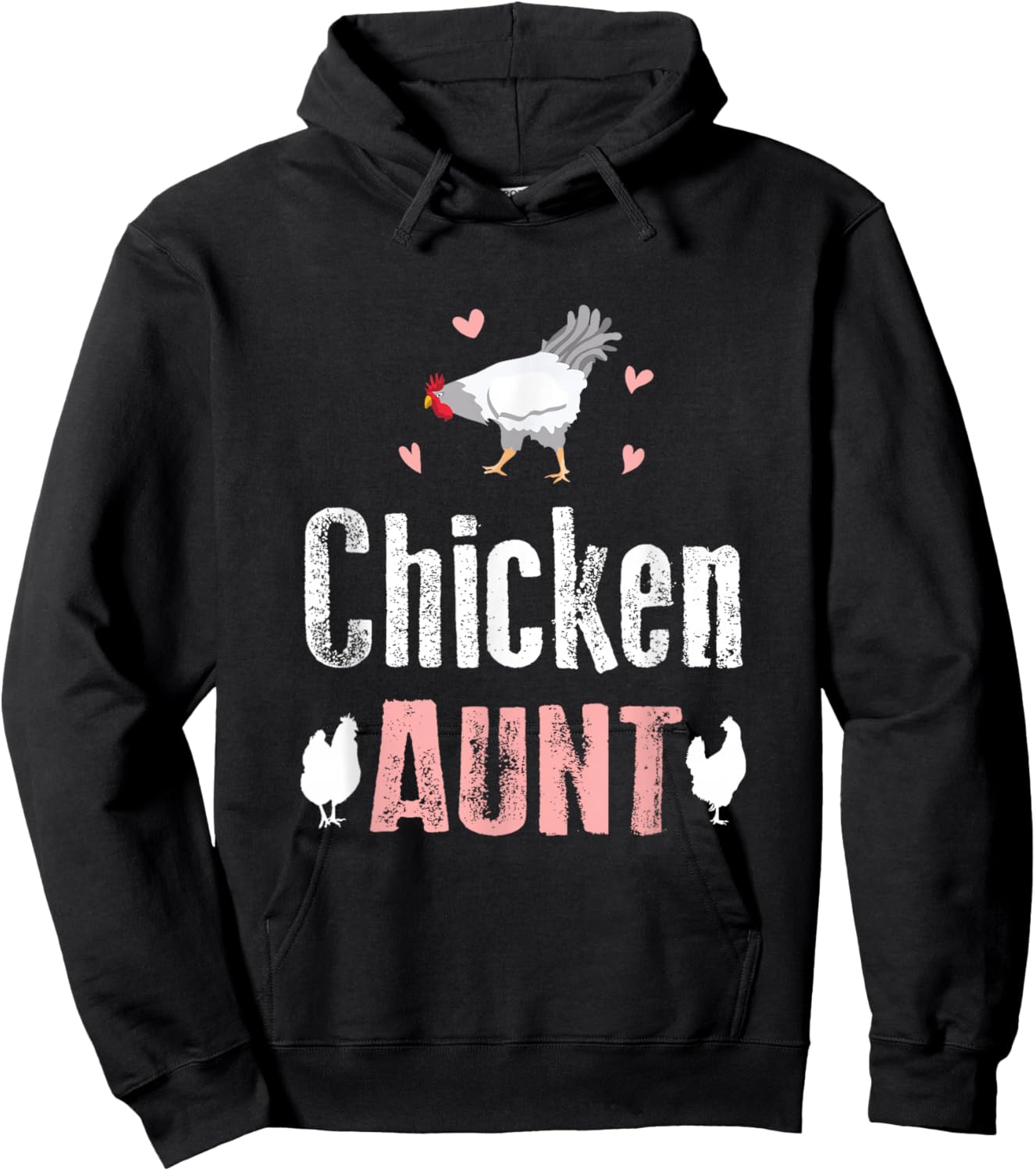 Chicken Aunt Auntie Farm Hoodie - Hoodie | Black