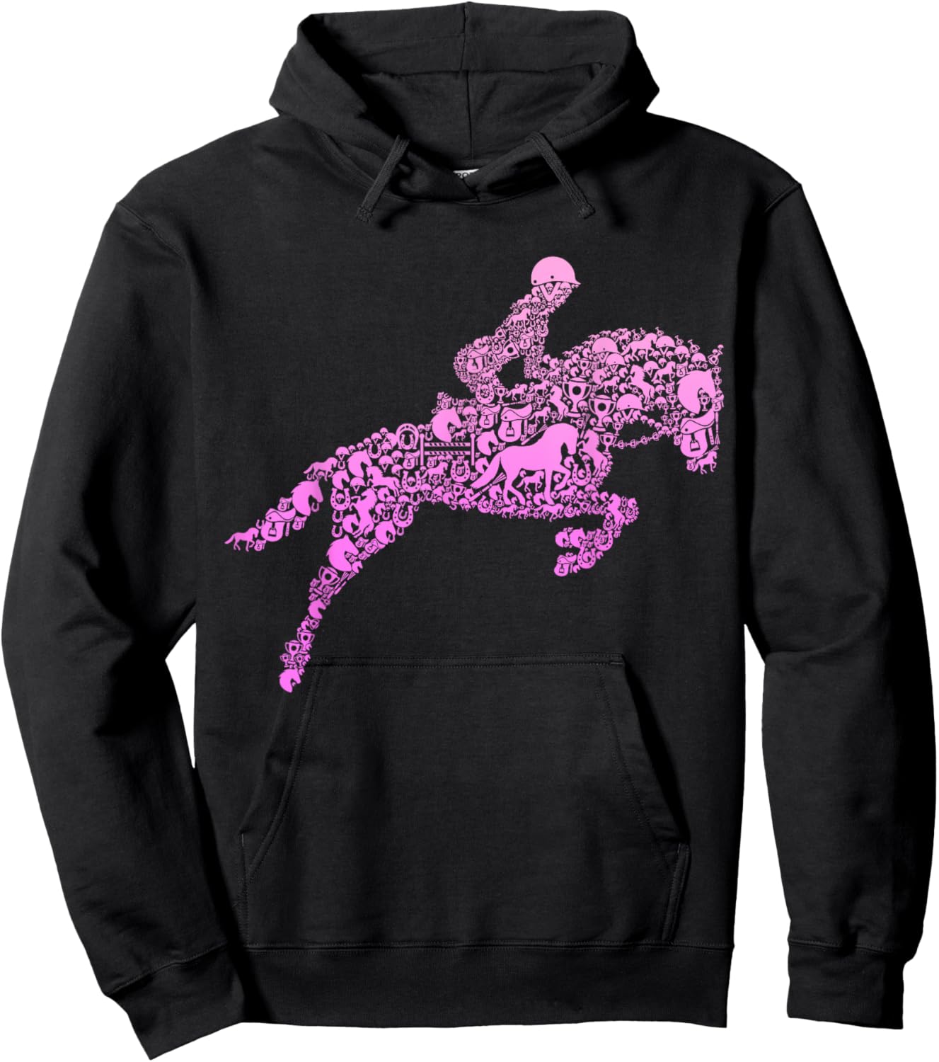 Horse Lover Girl Horseback Riding Women Hoodie - Hoodie | Black