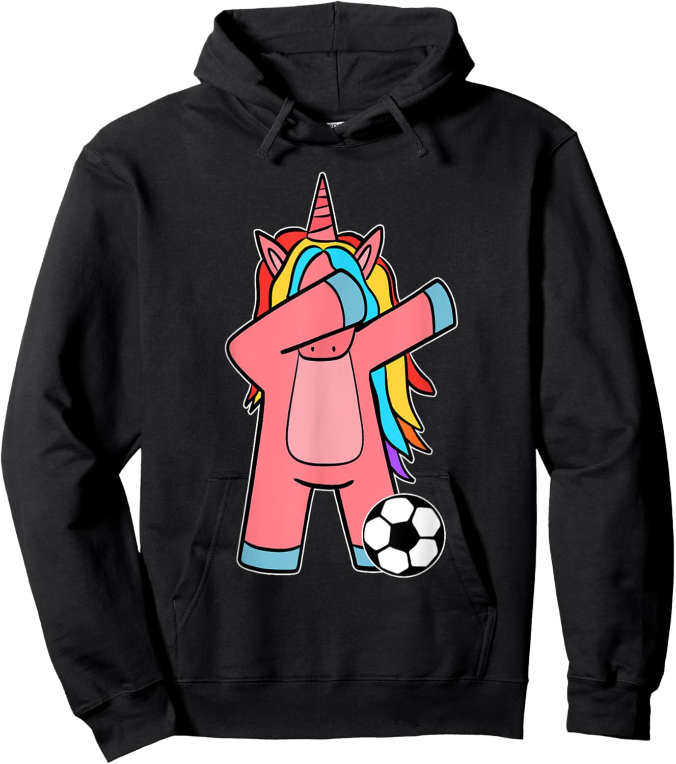 Soccer Girl Women Soccer Unicorn Soccer Ball Hoodie - Hoodie | Black