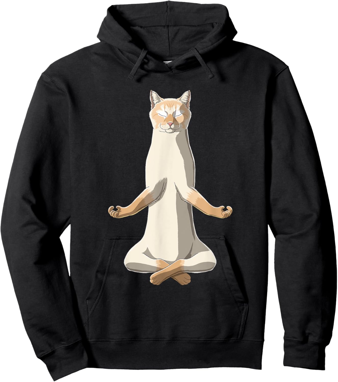 Funny Yoga Flame Point Siamese Cat Men Women Girls Kids Hoodie - Hoodie | Black