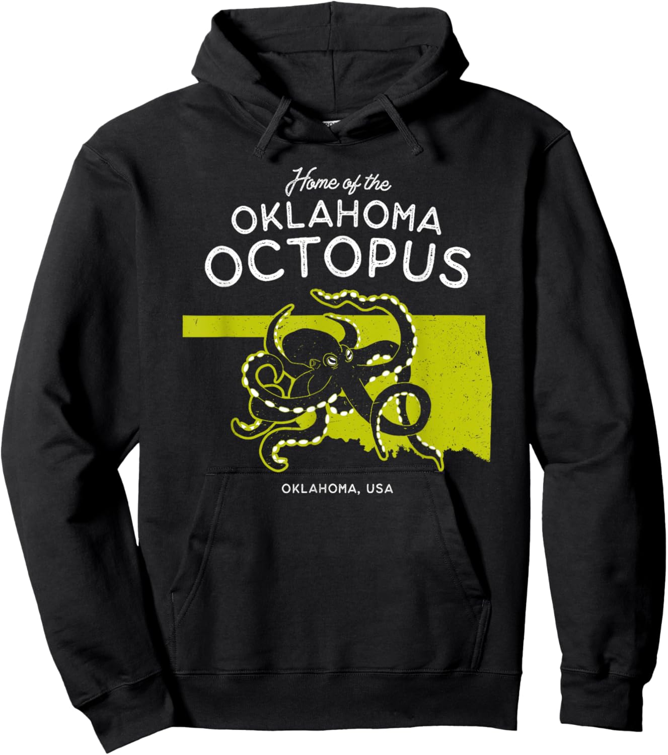 Home of the Oklahoma Octopus - Oklahoma, USA Cryptid Hoodie - Hoodie | Black