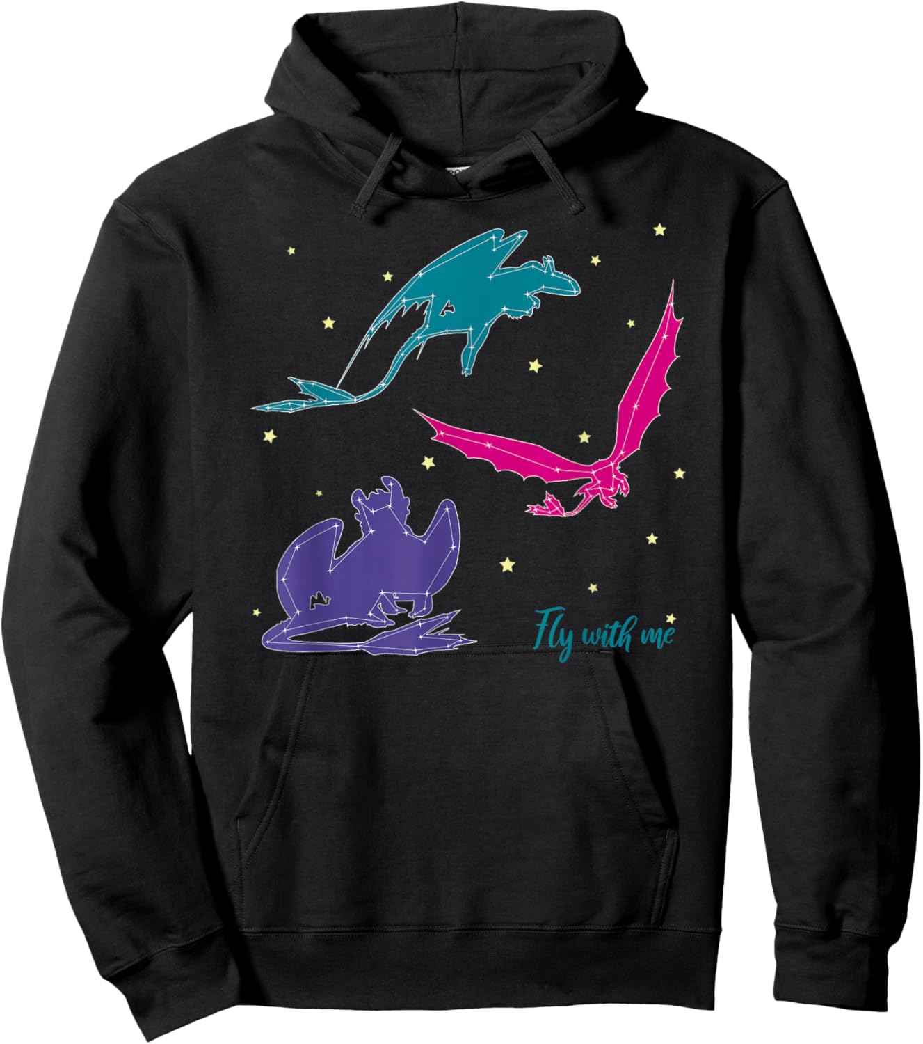 DreamWorks How to Train Your Dragon 3 Fly With Me Hoodie - Hoodie | Black