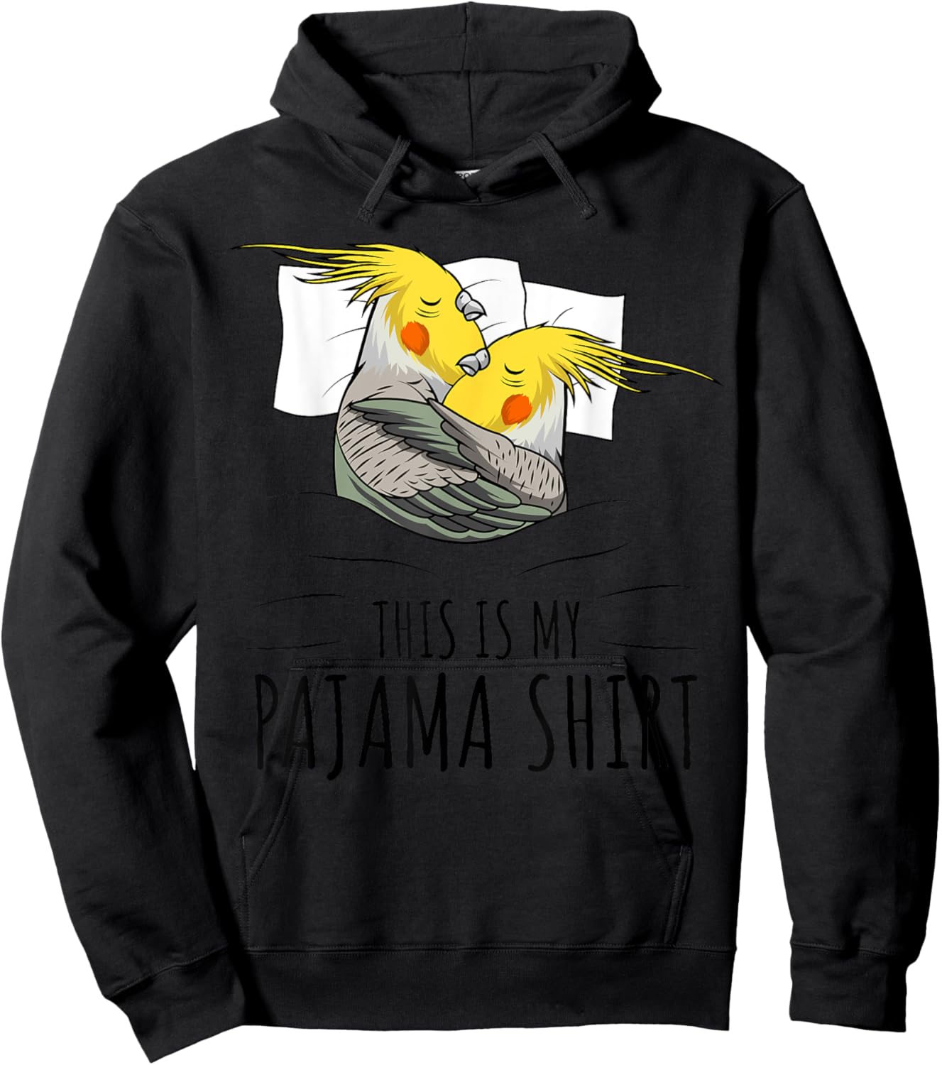 Cockatiel Parrot Lover Pajama Hoodie - Hoodie | Black