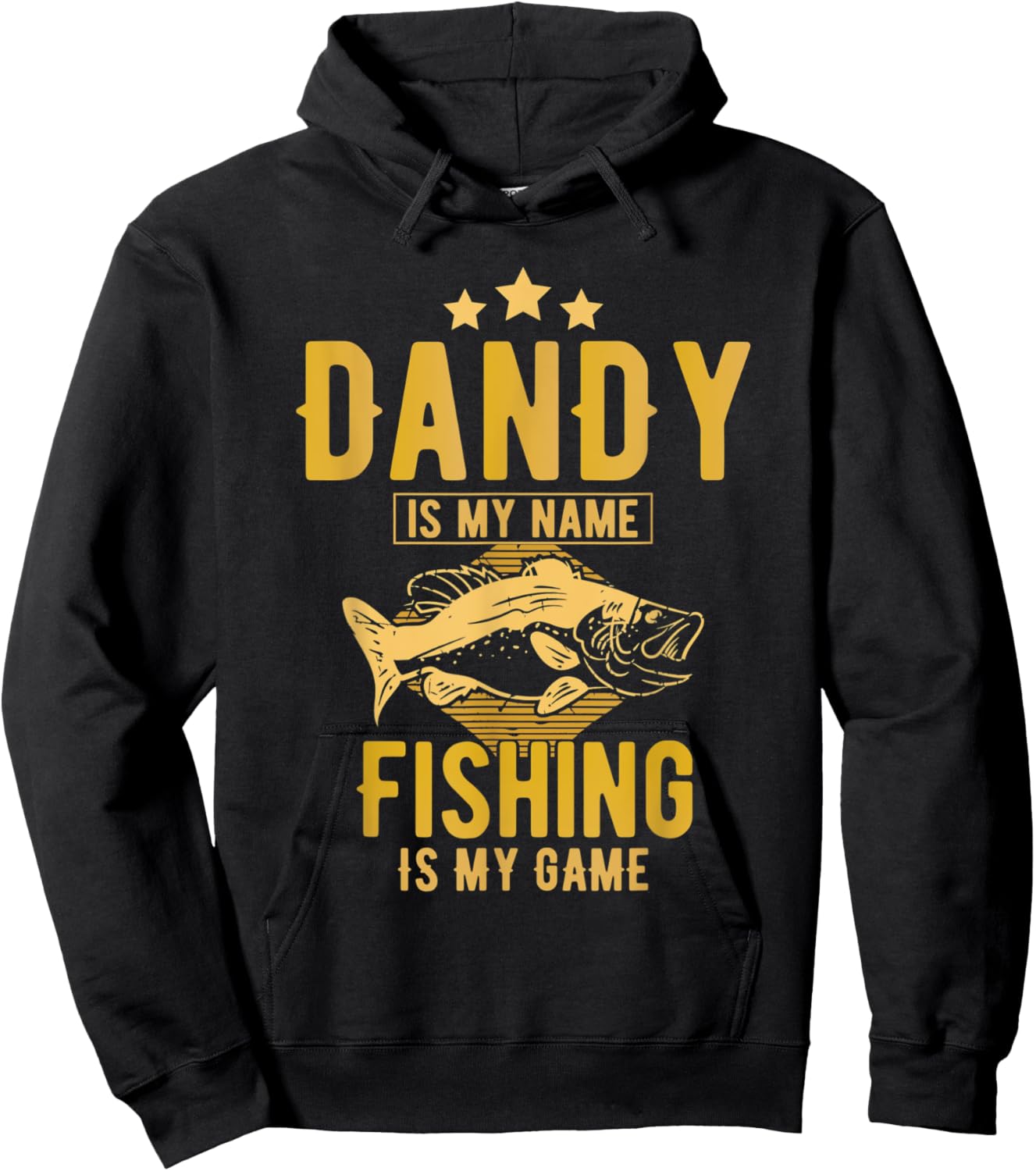 DANDY Is My Name Fishing Is My Game Fishing DANDY Hoodie - Hoodie | Black