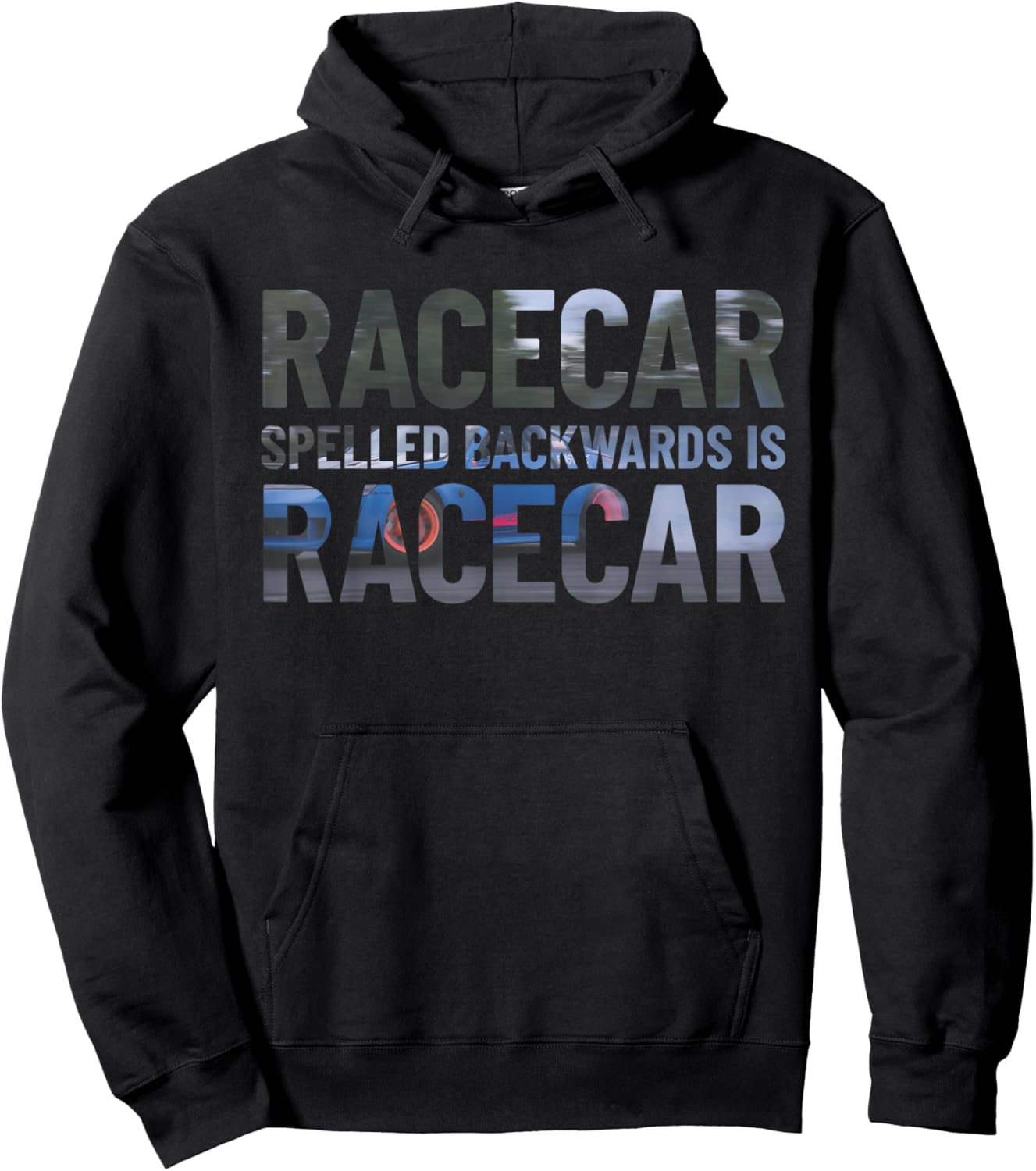 Shifty Driver Carguy Co. Racecar Spelled Backwards Is Still Racecar Funny Black Cotton Hoodie - Hoodie | Black